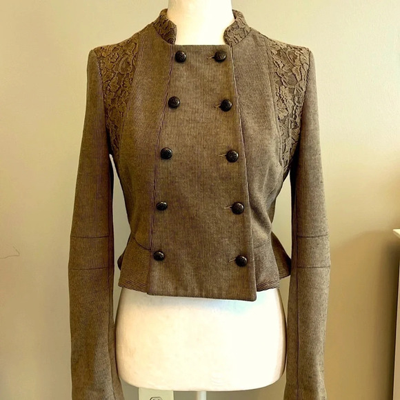 Free People Jackets & Blazers - FREE PEOPLE lace, double breasted, cropped blazer size 2